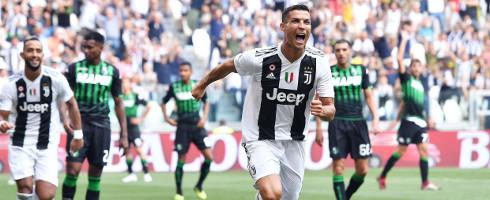 Ex-Real Madrid star Cristiano Ronaldo celebrates first Juventus goals