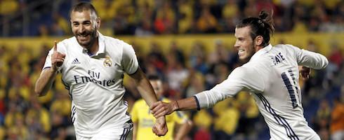 Real Madrid forwards Karim Benzema and Gareth Bale
