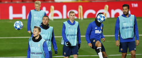 Valencia players training