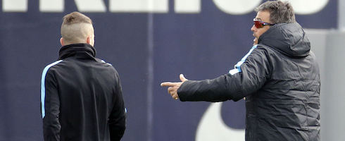 Jordi Alba with former Barcelona boss Luis Enrique