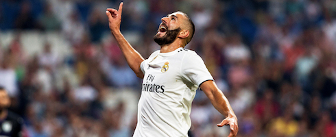 Real Madrid's Karim Benzema celebrating