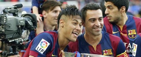 Neymar and Xavi Hernandez while at Barcelona