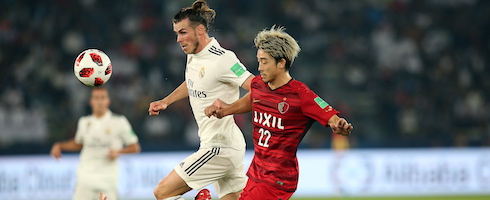 Real Madrid's Gareth Bale against Kashima Antlers