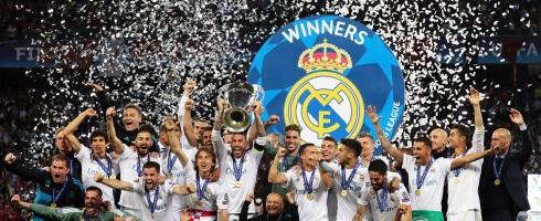 Real Madrid winning the Champions League title