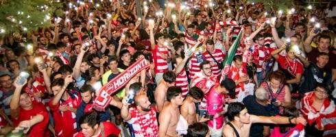Granada fans celebrate promotion