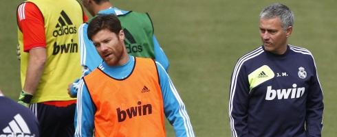 Xabi Alonso with Jose Mourinho at Real Madrid