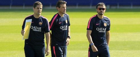 Robert Moreno and Luis Enrique at Barcelona