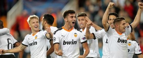 Valencia players celebrate