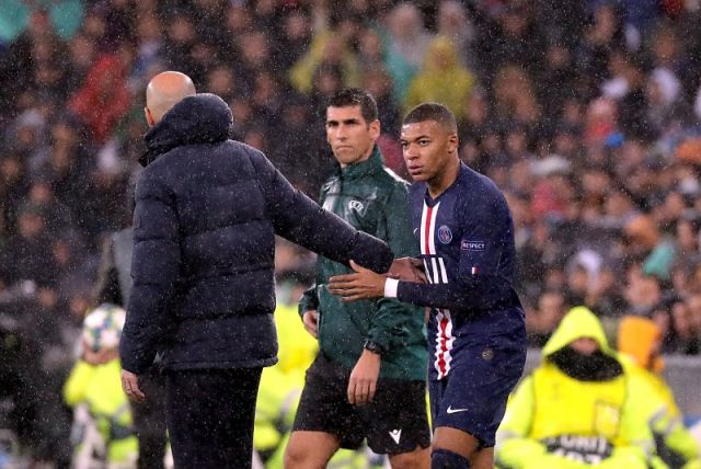 Zinedine Zidane and Kylian Mbappe