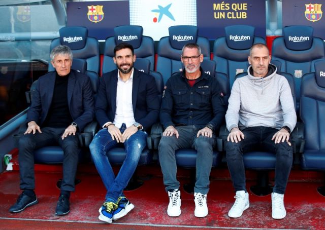 Quique Setien and Eder Sarabia