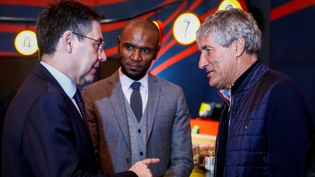 Bartomeu Abidal and Setien Barcelona