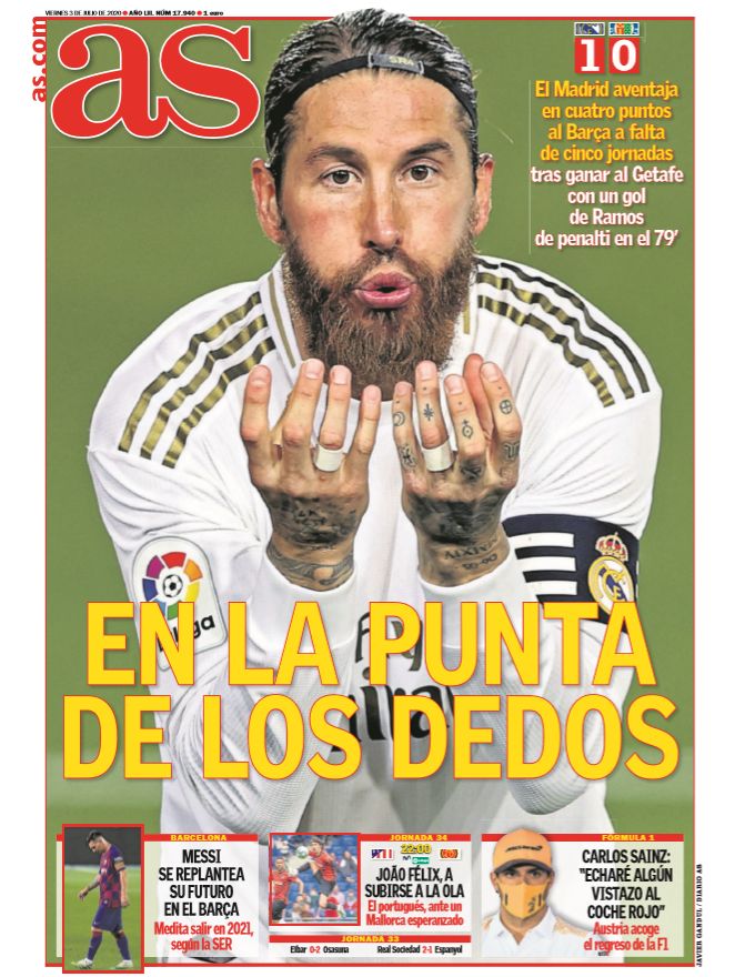 Today's Spanish Papers: Real Madrid on the title brink ...