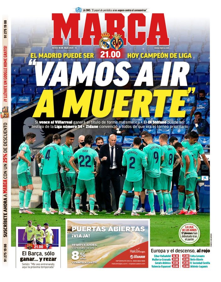 Today S Spanish Papers Real Madrid Set For La Liga Title And Quique Setien Staying At Barcelona Football Espana