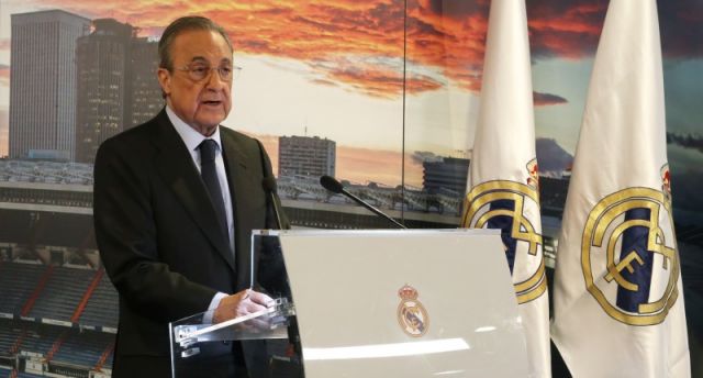 Real Madrid president Florentino Perez