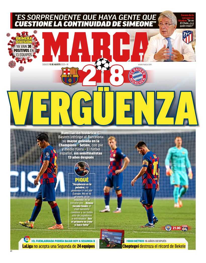 Today's Spanish Papers: Barcelona humiliated by Bayern ...