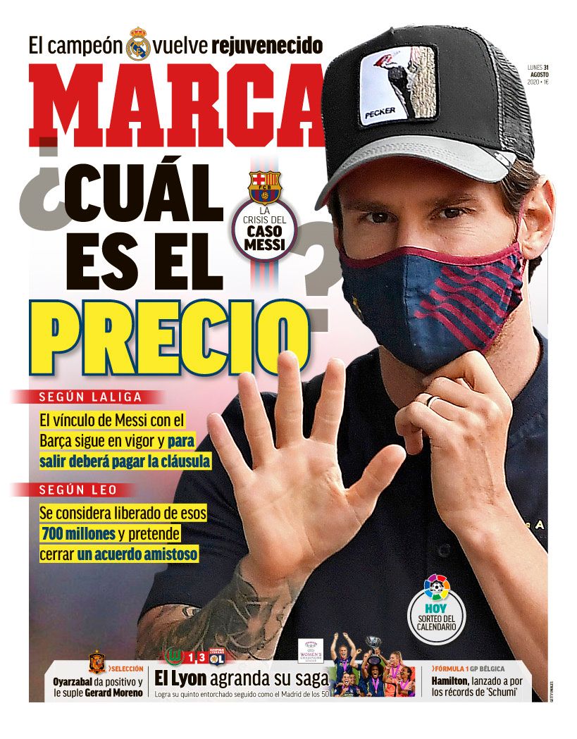 Today S Spanish Papers Lionel Messi S Barcelona Strike As La Liga Back The Club In Exit Talks Football Espana