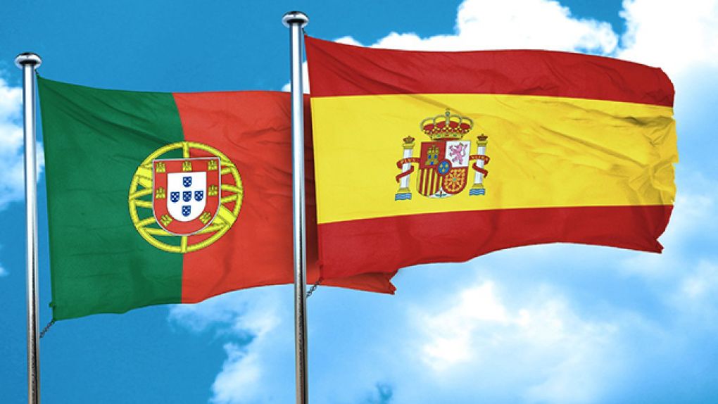 Portugal Spain flags