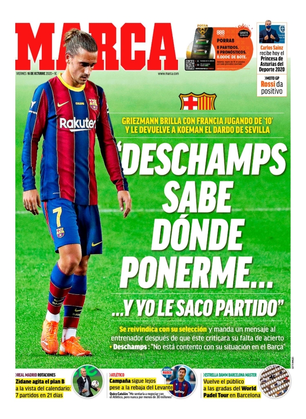 Today S Spanish Papers Mbappe Thinks Of Real Madrid Transfer Griezmann Blasts Koeman And Barcelona Agree January Deal For Memphis Depay Football Espana