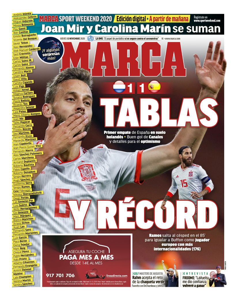 Today's Spanish Papers: Sergio Canales scores first ...