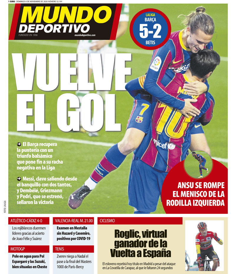 Today&#039;s Spanish Papers: Atletico Madrid top La Liga with Cadiz win and