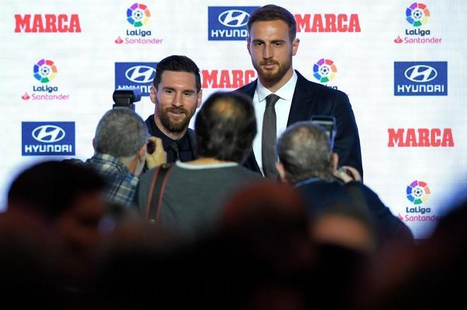 Lionel Messi, Barcelona, and Jan Oblak, Atletico Madrid