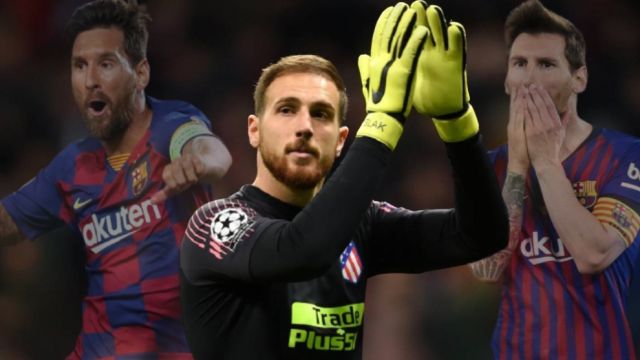 Jan Oblak and Lionel Messi