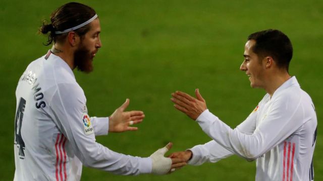 Sergio Ramos y Lucas Vázquez del Real Madrid