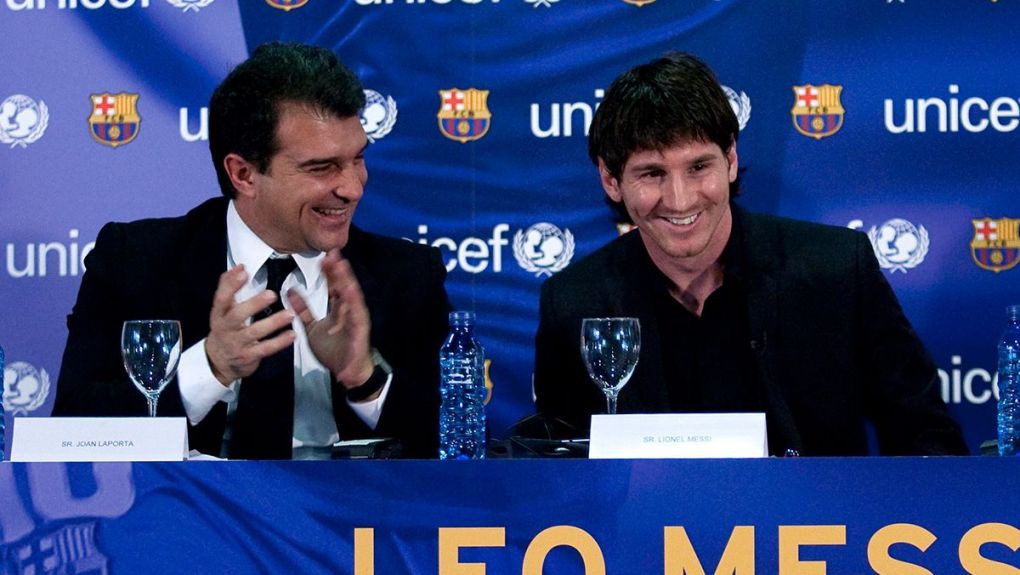 Joan Laporta and Lionel Messi, Barcelona