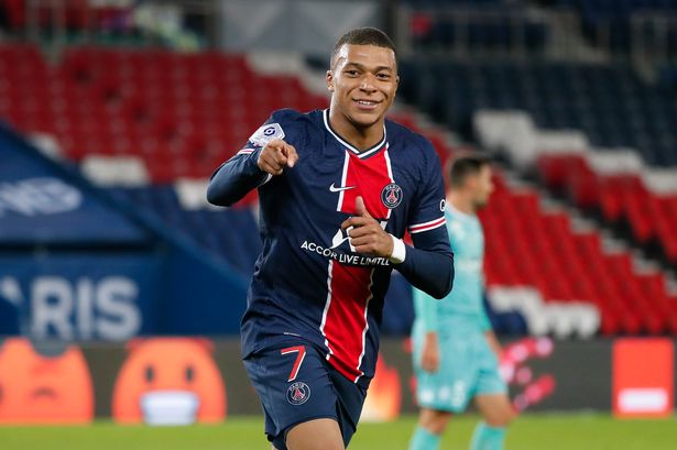 Kylian Mbappe of Paris Saint-Germain is seen in action during the