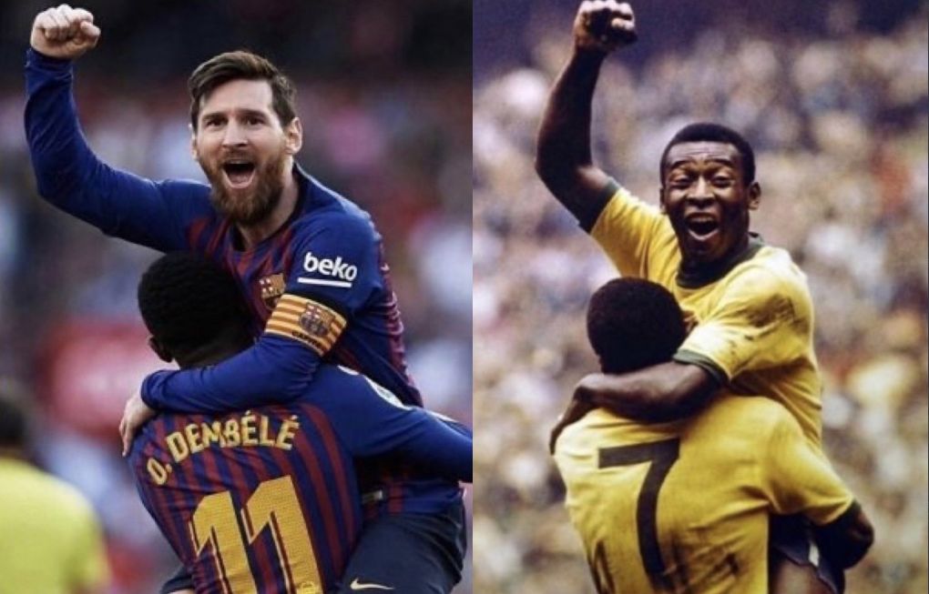 Lionel Messi and Pele