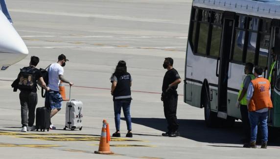 Lionel Messi flying home