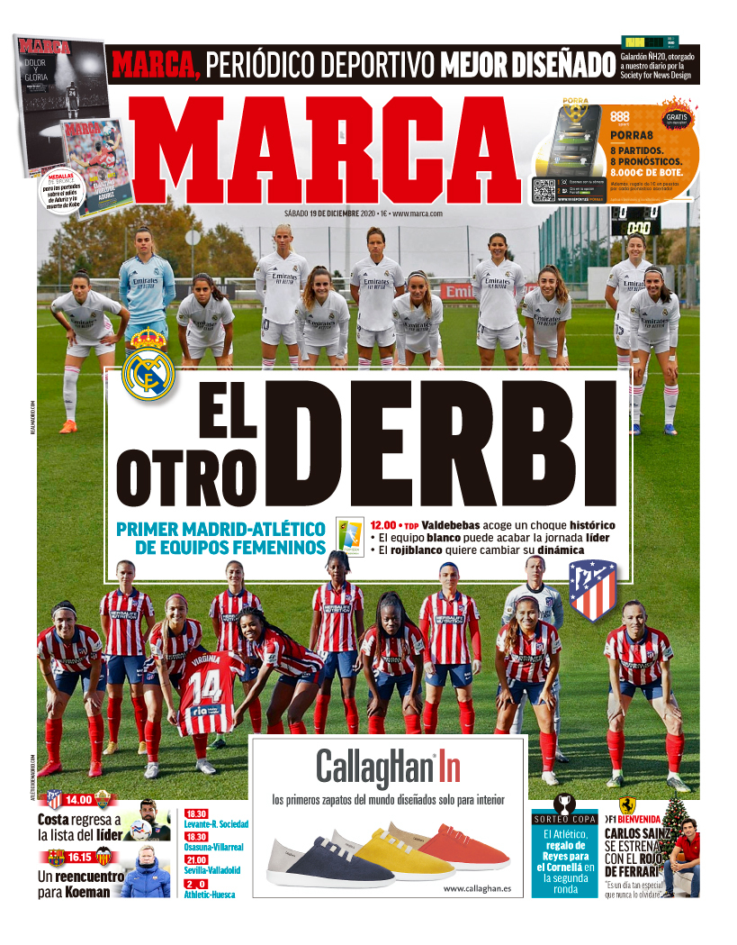 Today S Spanish Papers Real Madrid V Atletico Madrid Femeninos Derby Mo Salah Open To La Liga Move And Lionel Messi Closes In On Pele S Record Football Espana