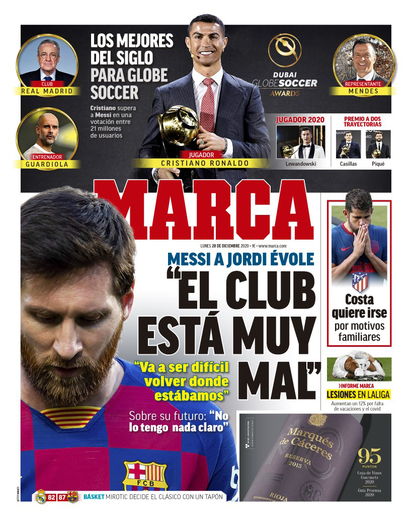 Today S Spanish Papers Lionel Messi Unhappy At Barcelona And Luka Modric Contract Update At Real Madrid Football Espana