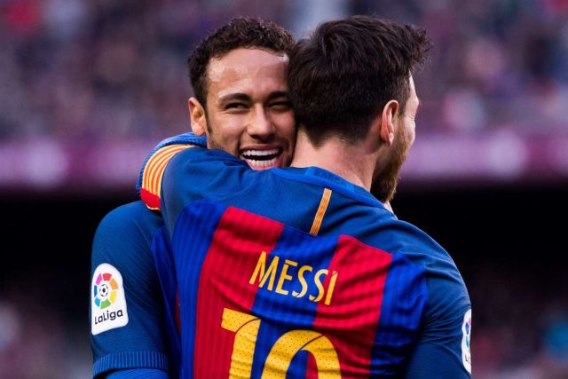 Neymar and Lionel Messi