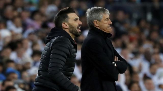 Eder Sarabia and Quique Setien