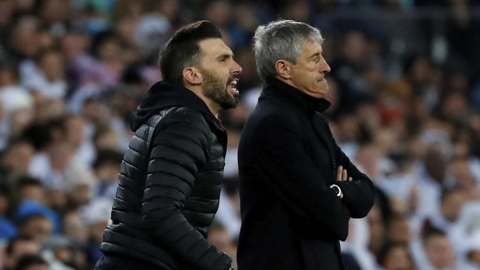 Eder Sarabia and Quique Setien