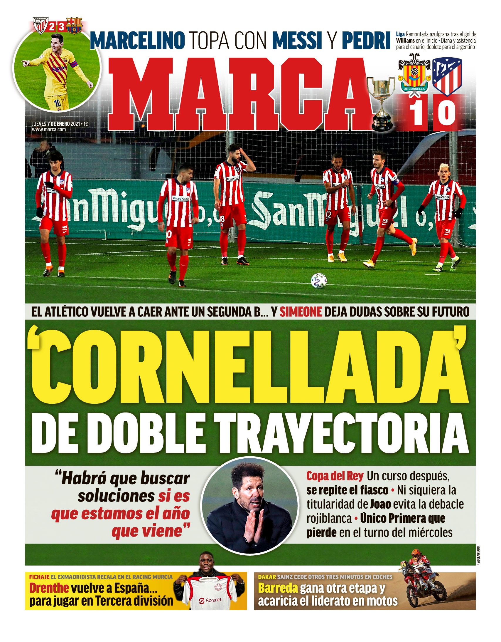 Today's Spanish Papers: Atletico Madrid suffer giant-killing while  Barcelona climb to third - Football España