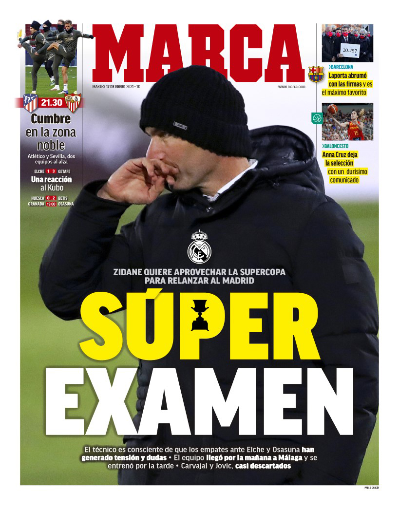 Today S Spanish Papers Real Madrid Face Supercopa Test Los Blancos Plan For Kylian Mbappe And Barcelona Presidency Latest Football Espana