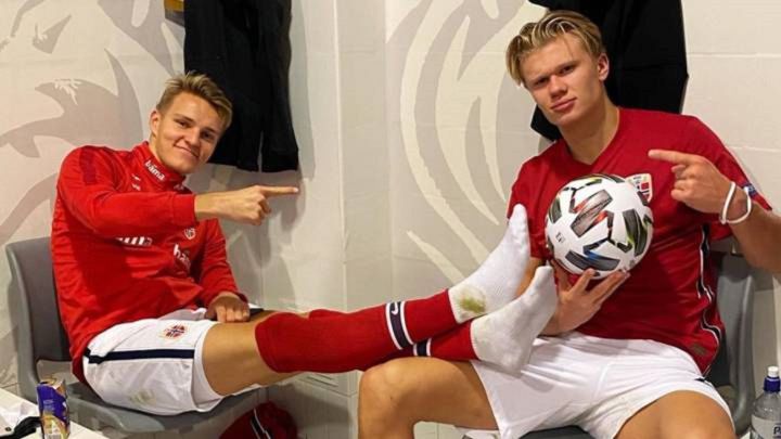 Martin Odegaard and Erling Haaland