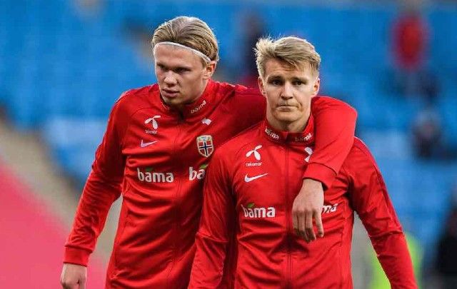 Martin Odegaard and Erling Haaland