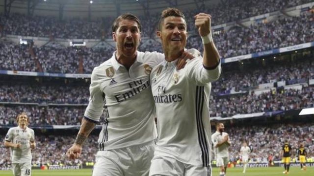 Sergio Ramos and Cristiano Ronaldo at Real Madrid