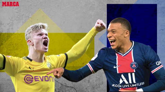 Erling Haaland and Kylian Mbappe