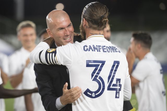 Zinedine Zidane and Sergio Ramos