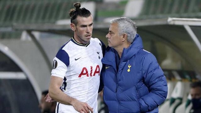 Gareth Bale and Jose Mourinho