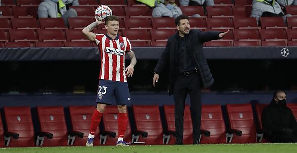 Kieran Trippier and Diego Simeone