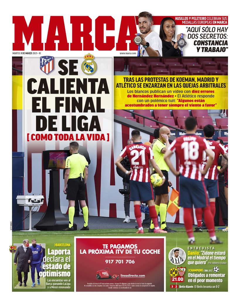 Today S Spanish Papers Madrid Derby Controversy And Joan Laporta Sets Out Barcelona Transfer Targets Football Espana