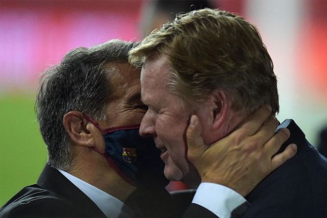 Joan Laporta and Ronald Koeman