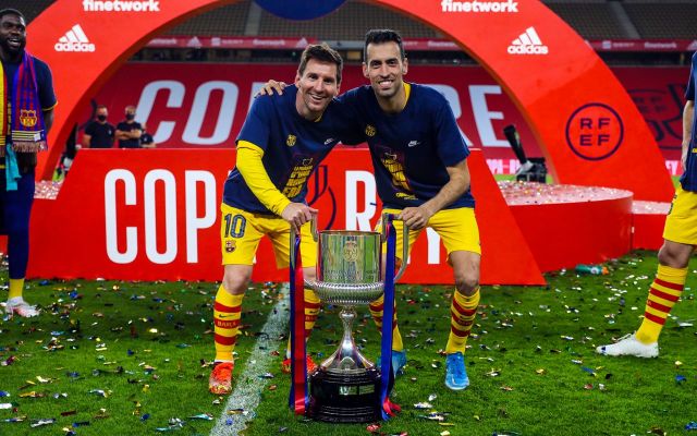 Lionel Messi and Sergio Busquets