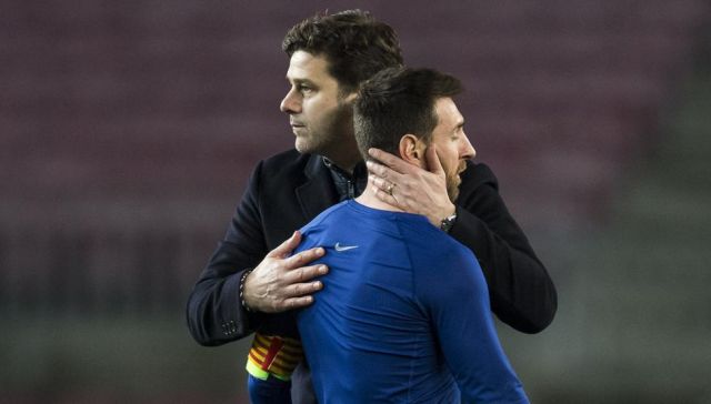 Mauricio Pochettino and Lionel Messi