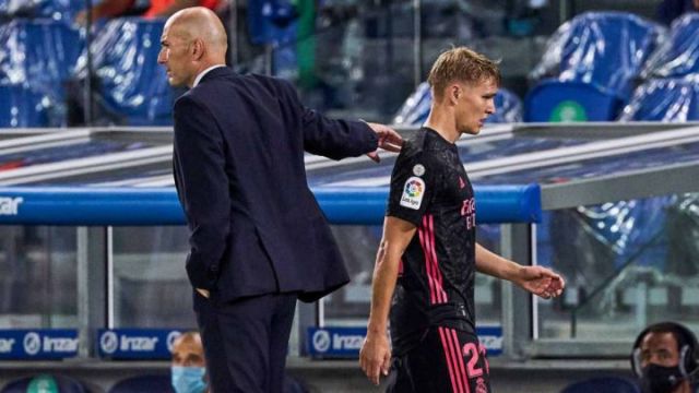 Zinedine Zidane and Martin Odegaard